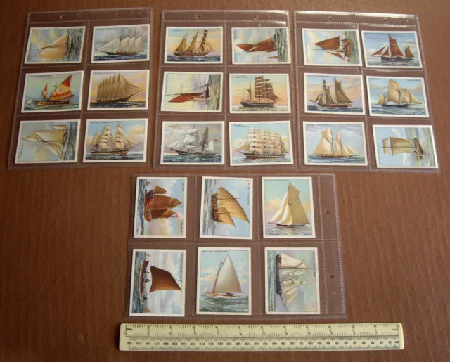 Rigs of Ships 1929 Vintage Wills Cigarette Cards Part Set 24/25. Outstanding Art