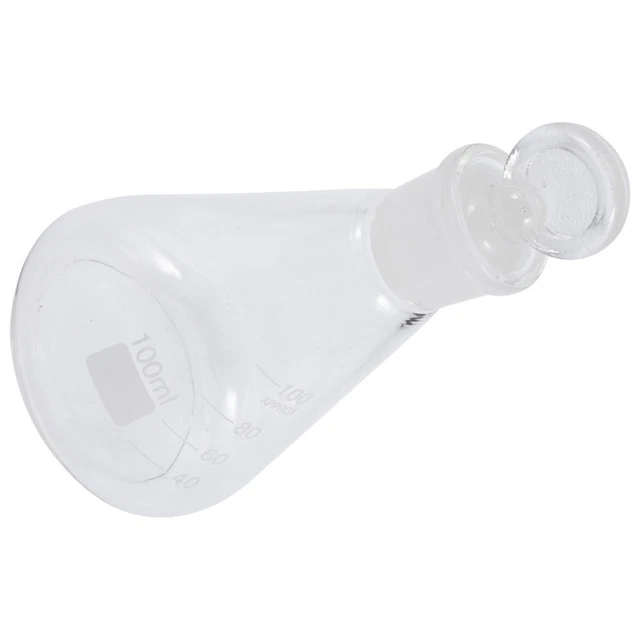 1 Pz 50 Ml A 2000 Ml Bottiglia Contenitore Conico In Vetro For Laboratorio Beuta Erlenmeyer For Laboratorio Bocca Larga(50ml - Foto 3
