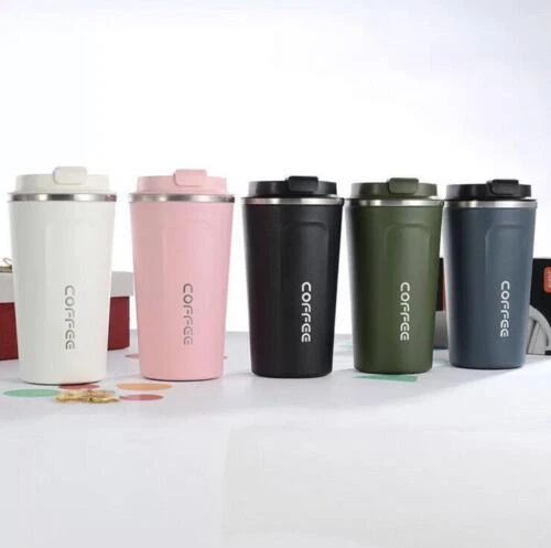 17oz/13oz Vacuum Steel Thermos Insulated Coffee Cup Travel Mug Spill Proof