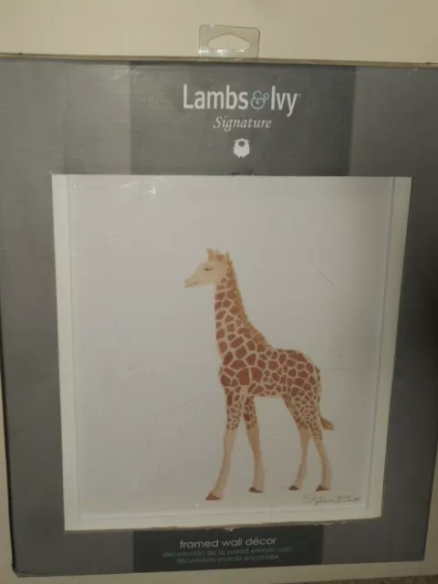 Lambs & Ivy Signature Signed Giraffe Frame Wall Decor 12" X 10" New In Box