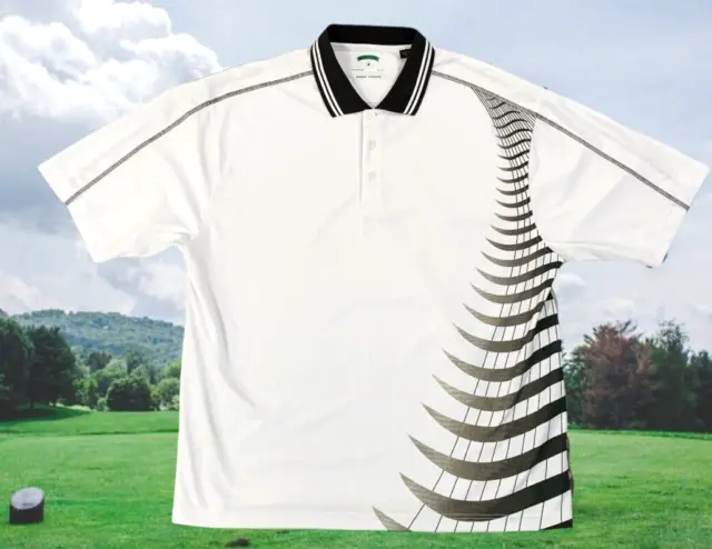 NWOT Skins Game Golf Bamboo Charcoal Shirt Mens XL Short Sleeve Performance Polo