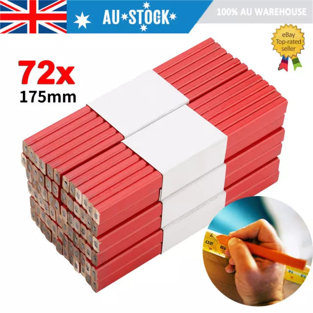 72X Carpenters Pencils Woodworking Carpentry Builder Pencil Marker Building Wood