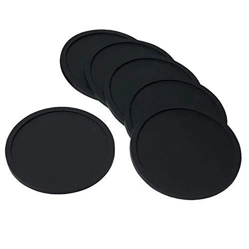 Coasters For Drinks Set 6, Silicone Coasters For Coffee Table, Drink Coasters