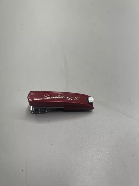 Vintage Swingline Tot 50 Red Mini Stapler Long Island NY USA Working!