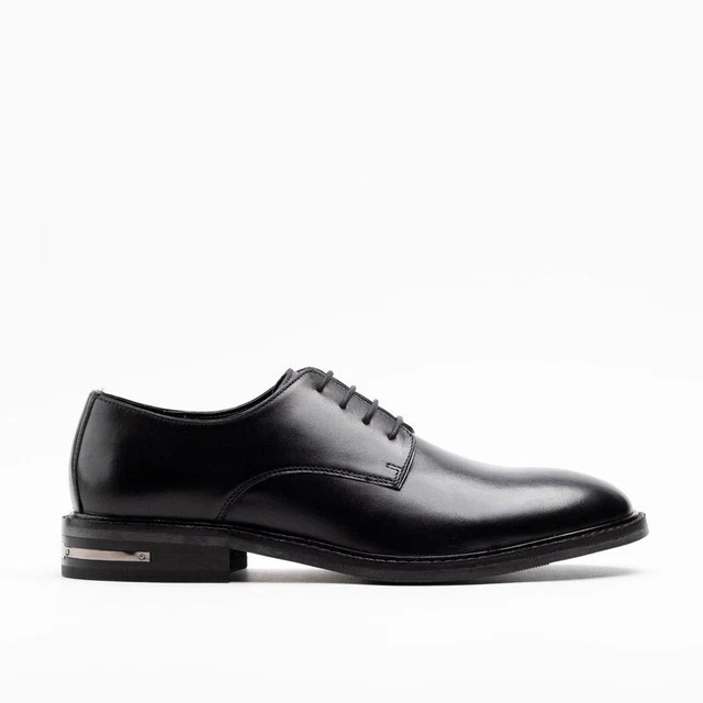 Walk London Oliver high shine black patent derby shoes size uk 9 new in box