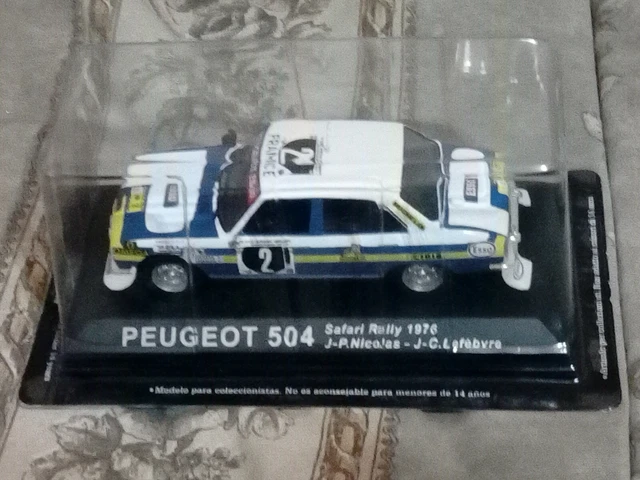 Miniature Peugeot 504 Safari Rally Kenya 1976 - IXO Altaya 1/43 - Neuf En Boîte