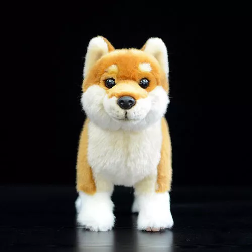 28cm Japanese Shiba Inu Plush Toys Kawaii Simulation Yellow Dog Stuffed Animal