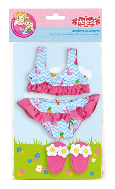 Heless Puppen-Pyjama Faultier Flauschi - 2-teiliger Schlafanzug Für 28-35 Cm Puppen