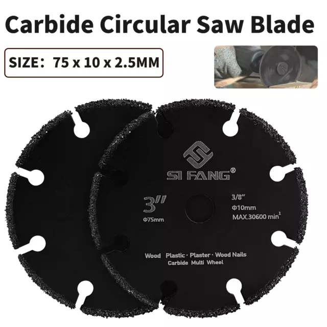 75mm Carbide Circular Saw Blade Cutting Disc Tool For Cutting Wood, Plasterboard