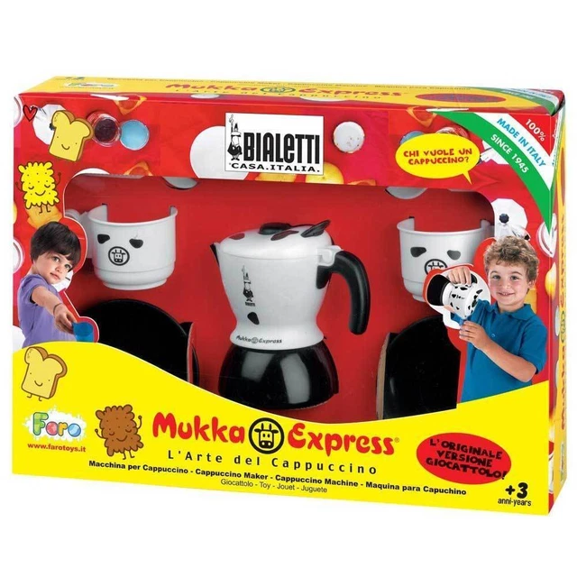 SET CAPPUCCINO MOKA Mukka Express Bialetti Giocattolo Per Bambini
