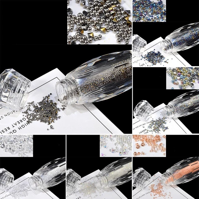 Arte en uñas consejos de decoración botella belleza pedrería resina perlas disco salón