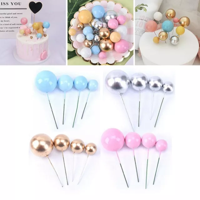 Glänzender Ball Kuchen Topper Set perfekt für Hochzeit Geburtstag Weihnachten (20 Stck.)