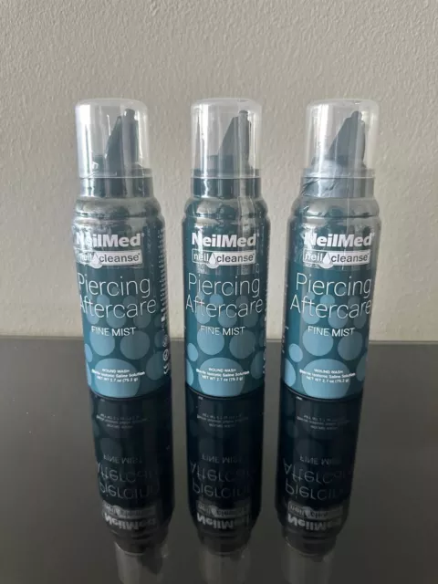 3-pack NeilMed Sterile Body Piercing Aftercare 75ml (2.53 oz) Exp 10/2026