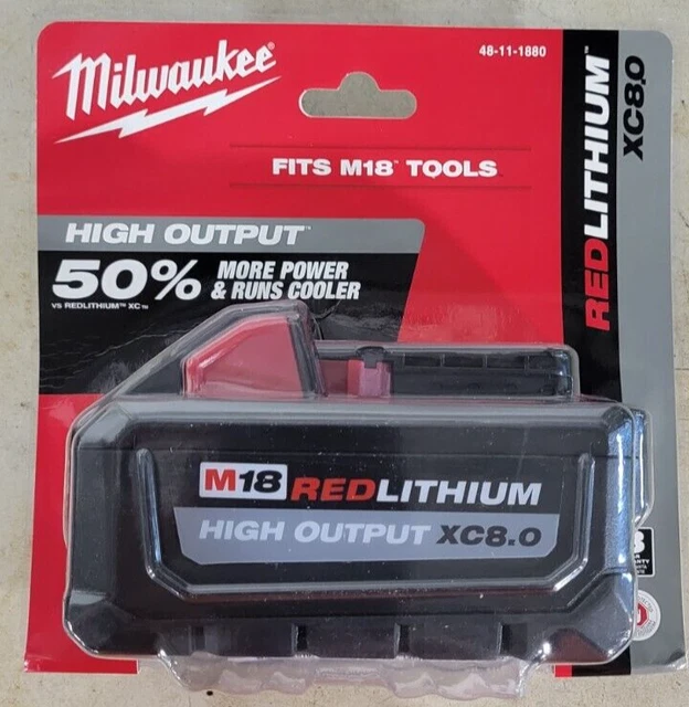 Milwaukee 48-59-1880 M18 REDLITHIUM HIGH OUTPUT XC8.0 Starter Kit (New - View #14