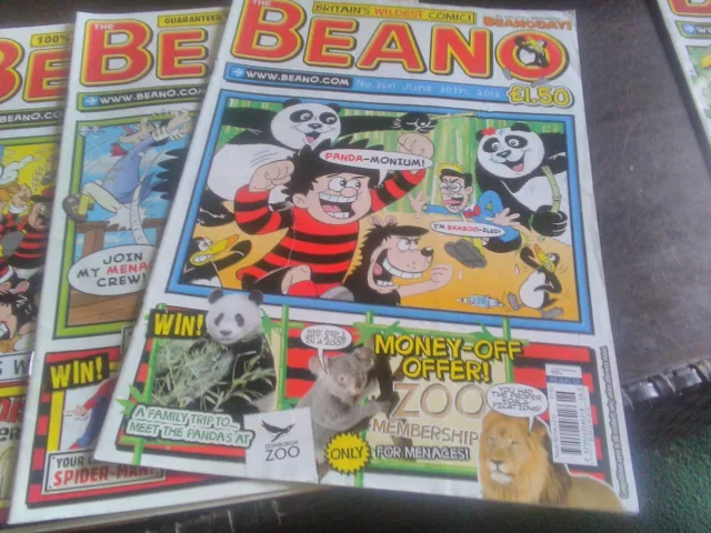 The Beano Comics X 7 Joblot # 3640-3662 Good 3