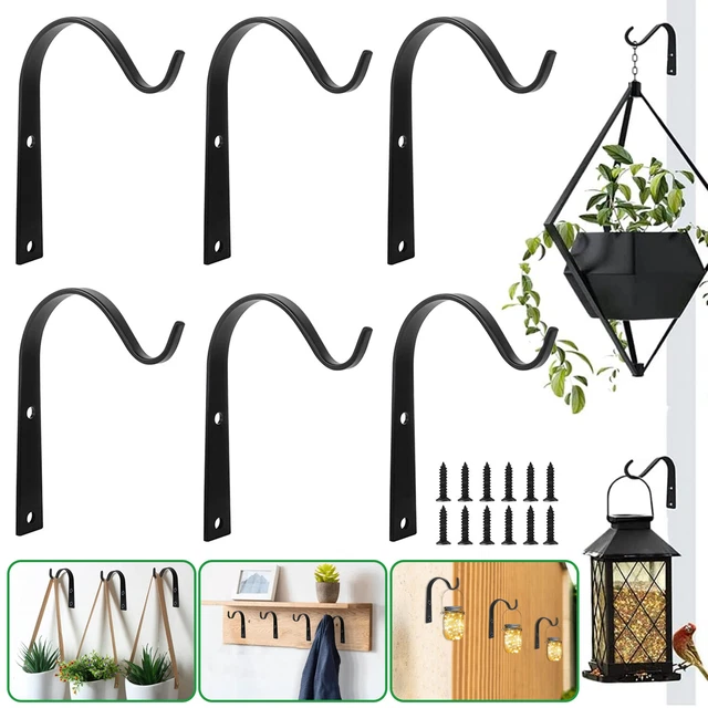 6 Stück Pflanzenhalterung Wandhaken Haken Blumenampelhalter Eisen Wandhaken