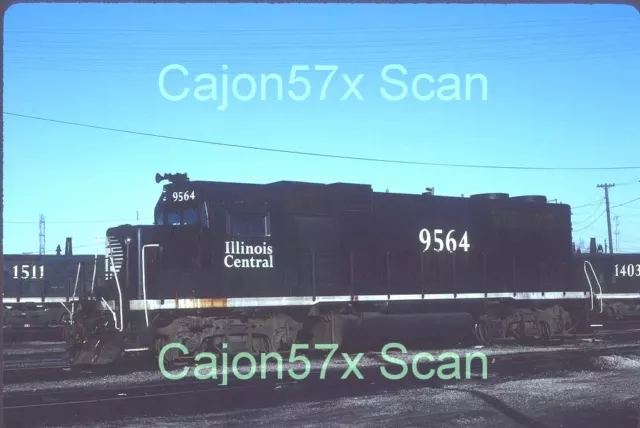 Original slide- IC Illinois Central GP38-2 #9564 At Chicago,IL. 12/91