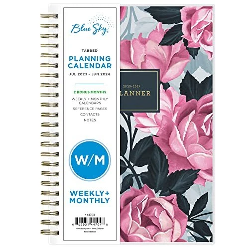 BLUE SKY 2023 2024 Academic Year Weekly And Monthly Planner 5 X 8