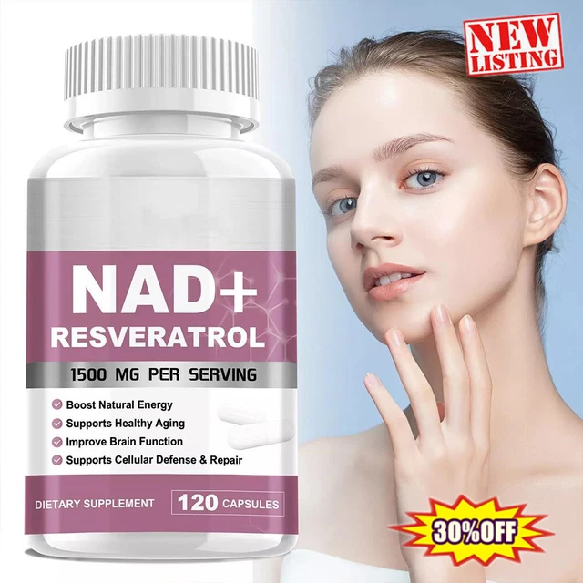 120pcs NAD - DNA Repair, Energy Production, Cellular Metabolism - Resveratrol E - Foto 9