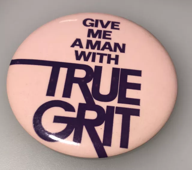 c1969 True Grit John Wayne Western Cowboy Film Movie Promo Button Pin Pinback
