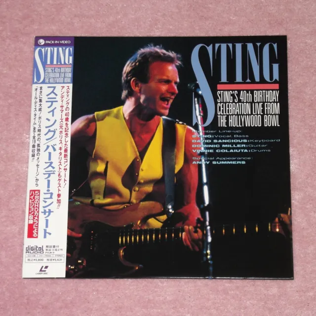 STING 40th Birthday Celebration Live - RARE 1992 JAPAN LASERDISC + OBI (PVLM-9)