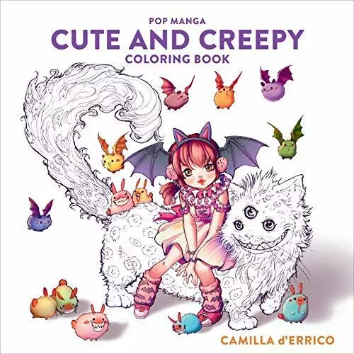 Pop Manga Mignon Et Effrayant Livre de Coloriage Par Camilla D Errico,Neuf