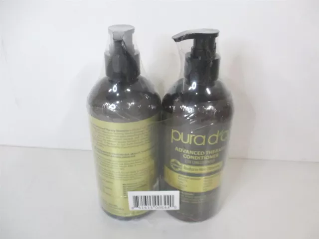 PURA D'OR 16oz. Anti-Thinning Advanced Therapy Biotin Shampoo & Conditioner Set