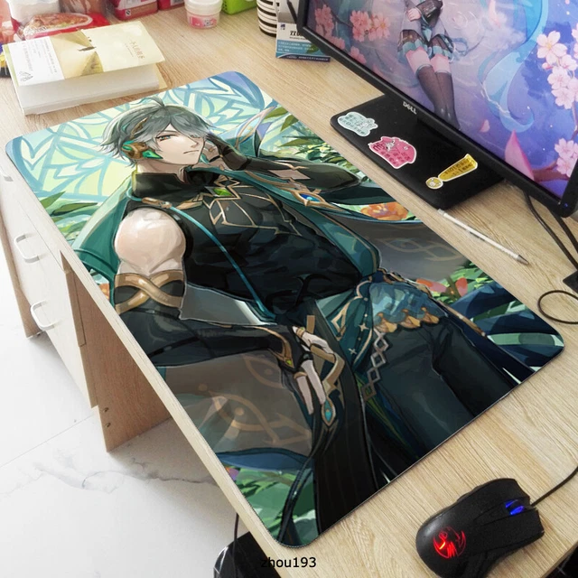 GENSHIN IMPACT ALHAITHAM Anime Keyboard Mouse Pad GAME Desk Mousepad