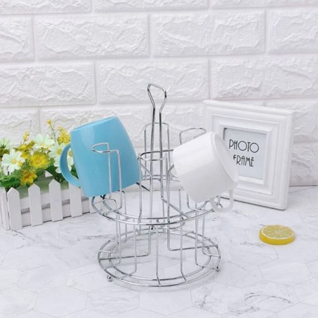 Organizador de secado para tazas de vidrio plateado taza de agua drenaje soporte de drenaje soporte caliente