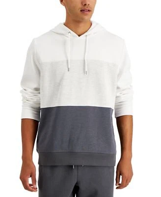 INC International Concepts Mens Colorblock Hoodie Turquoise 2XL MED BLUE Size