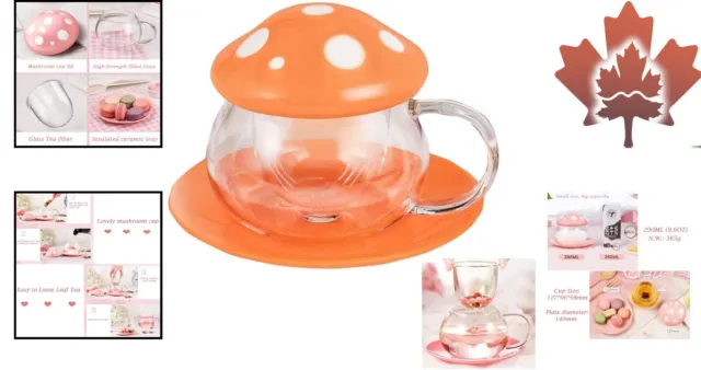Multi-Purpose Tea Cup with Strainer Filter - Heat-Resistant - 290ML/9.6oz
