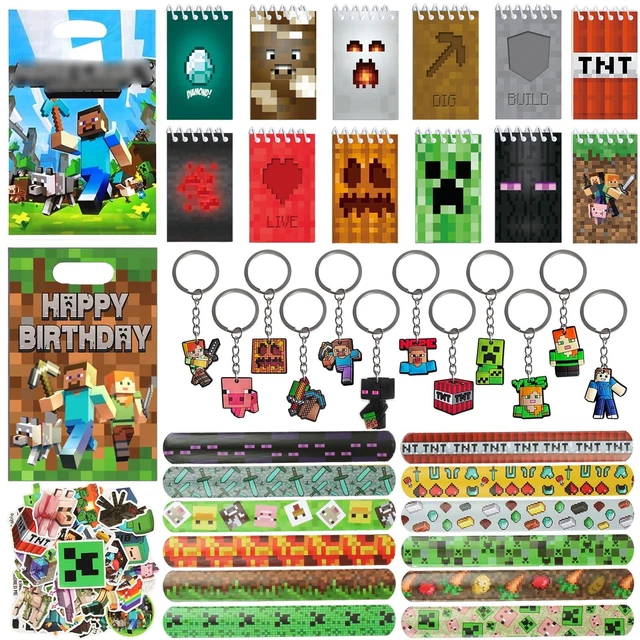 110 Pezzi Kit Festa A Tema Videogiochi - Portachiavi, Braccialetti, Adesivi E Sacchetti Regalo Per Compleanni Bambini