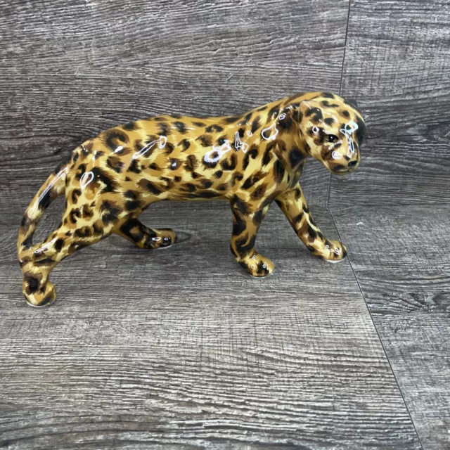 Cheetah Figurine Statue 6” Tall Decorative Wild Cat