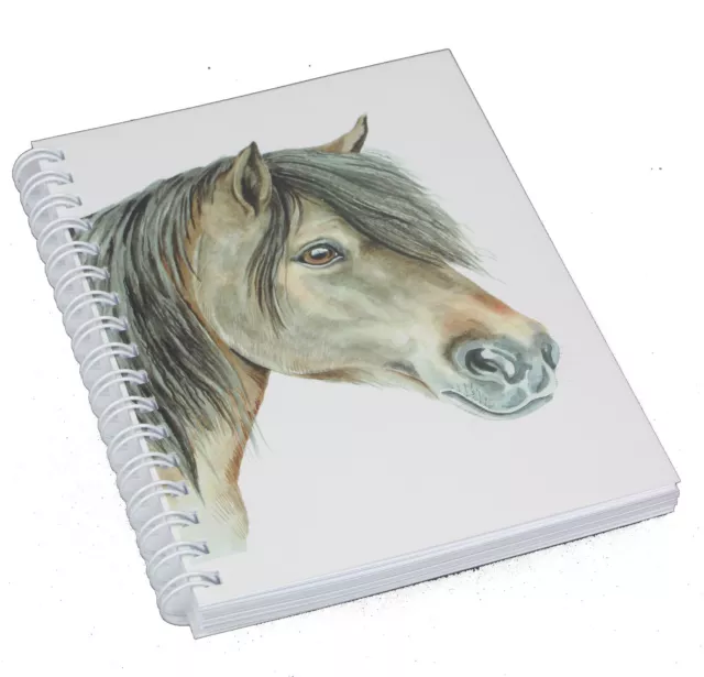 Shetland Pony Foal Equestrian Spiral Bound Notebook 50 Blank Pages Perfect Gift