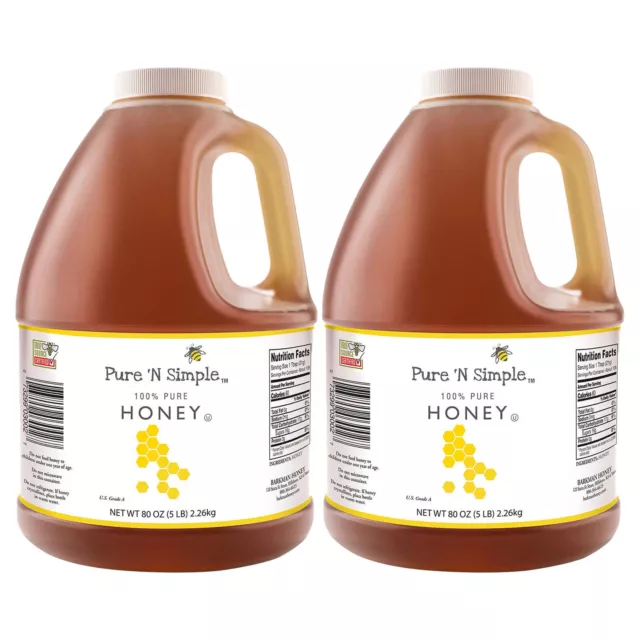 Shipped From USA, (2 pack) 100% Pure Honey, 80 oz Plastic Bottle