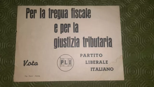 Volantino Partito Liberale Italiano, votazioni del 1946