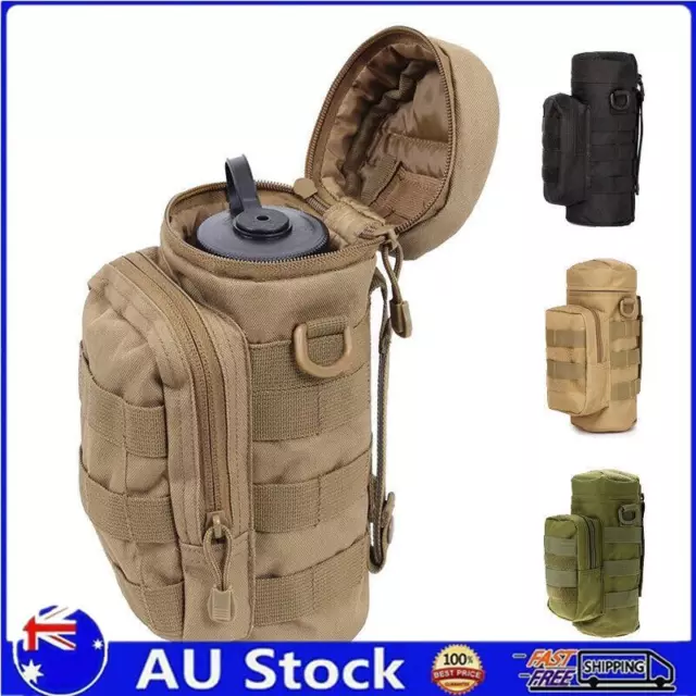 Tactical Molle Water Bottle Pouch Kettle Holder Carrier Hiking Cycling Camping