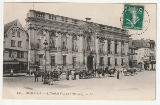 BEAUVAIS - Oise - CPA 60 - Attelages à  l' Hotel de Ville (1752)