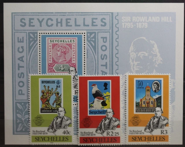 Seychellen 439-441, Block 11 mit 442 postfrisch #TE415