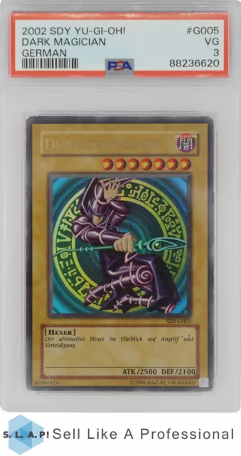 2002 Yu-Gi-Oh! Starter Deck: Yugi G005 Dark Magician German Psa 3