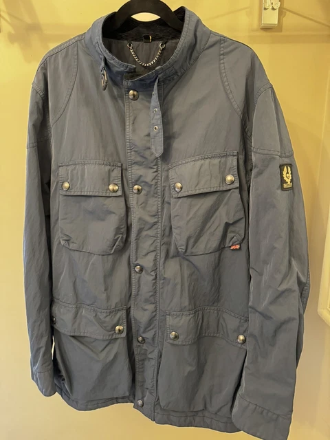 BELSTAFF ICONIC TRIALMASTER Racing Blue Nylon jacket XL Mens UK 46