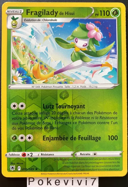 Carte Pokemon FRAGILADY 016/189 Holo REVERSE Epée et Bouclier 10 EB10 FR NEUF