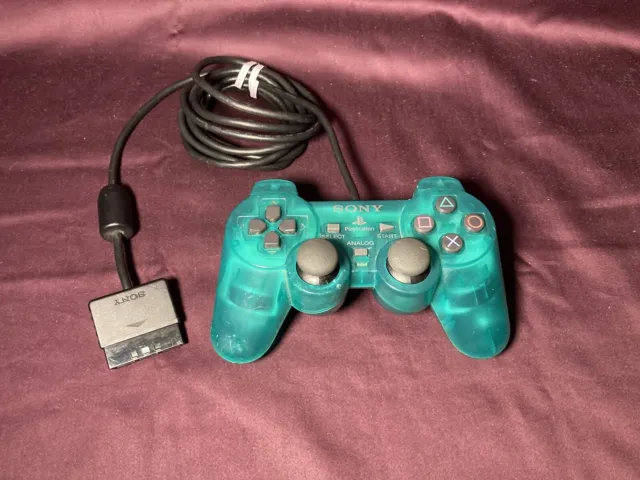 OEM Sony PlayStation 2 PS2 Emerald Green DualShock Analog Controller SCPH-10010