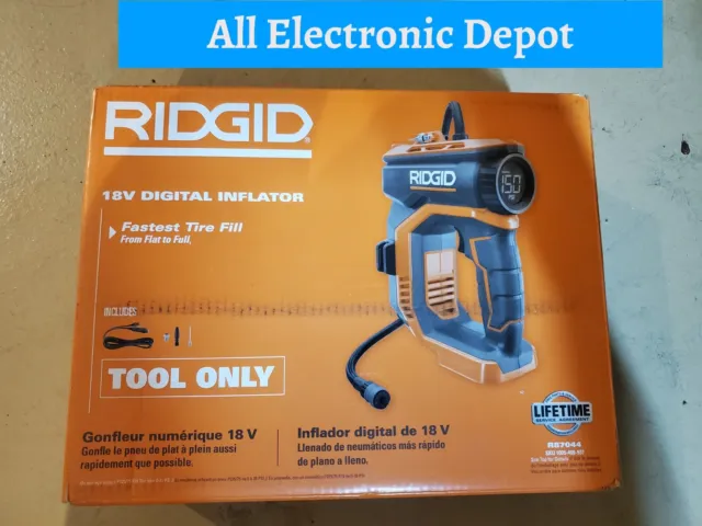 Nuevo inflador digital inalámbrico RIDGID 18V R87044 herramienta solamente