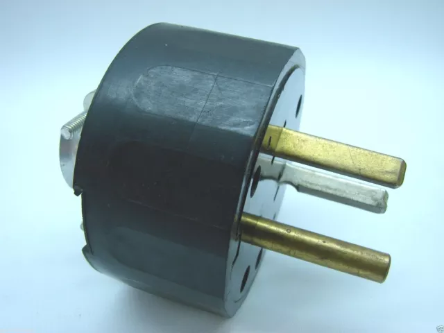 Hubbell Vintage 2 Pole 3 Wire 125 Volt 30 Amp AC Plug t8