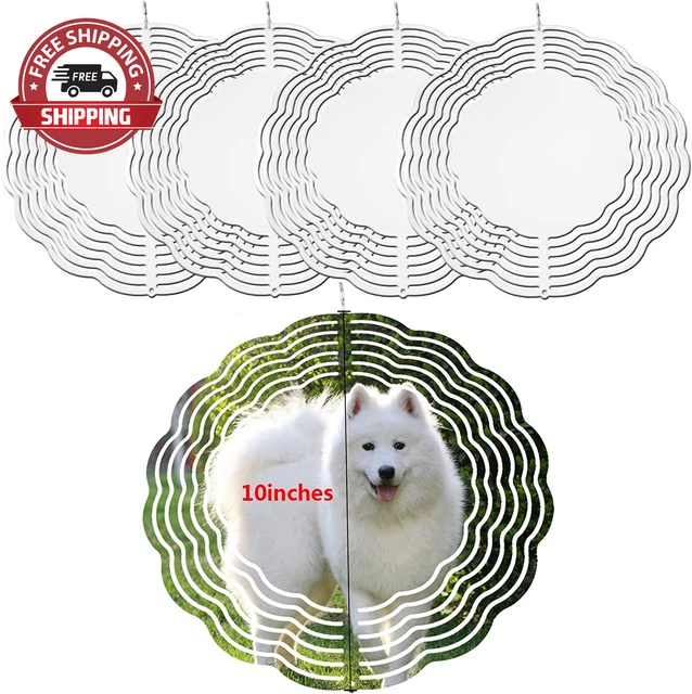 5 Pcs 10 Inch Sublimation Wind Spinner Blanks Sublimation Blanks Products Stainl