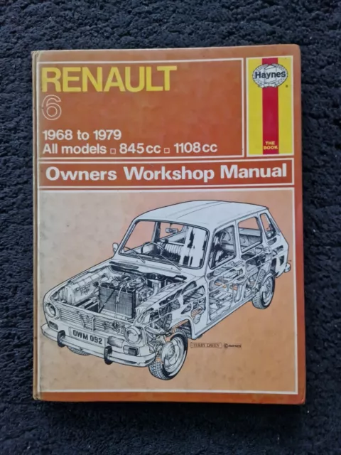 Renault 6 ALL MODELS 1968-1979 Haynes Owners Workshop Manual Repair Book #092