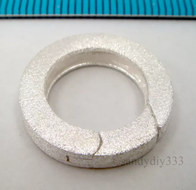 1x STERLING SILVER STARDUST ROUND SPRING LOBSTER CLASP BEAD 17.5mm #2375