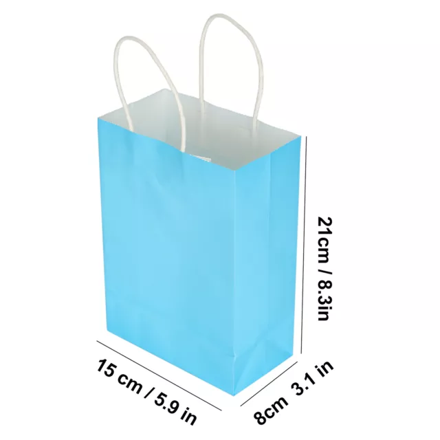 (15 X 8 X 21cm Blue)20pcs Kraft Paper Bag Packaging Gift Bag Accessory LLV