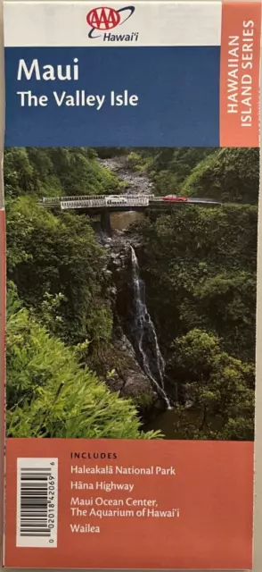 New AAA MAUI - HAWAII MAP  Highway Road Tour  HI HAWAIIAN ISLAND SERIES Pre FIRE